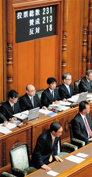 27日，日本國會參議院公布新建“國家安全保障會議”法案投票結果。