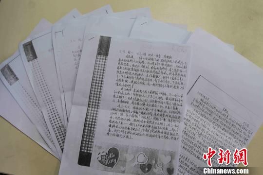 圖為當天公布的部分擺攤體驗日記。　張芹　攝