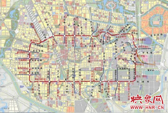 鄭州地鐵5號線線路圖。