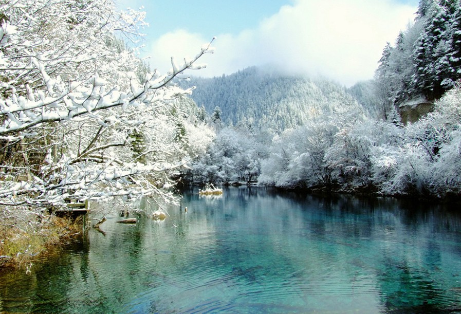 九寨溝進入豐雪期 淡季門票優惠開始