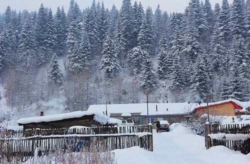 雪鄉的美麗雪景