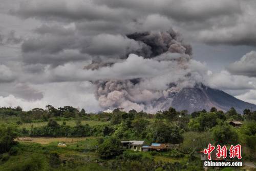 印尼錫納朋火山噴發