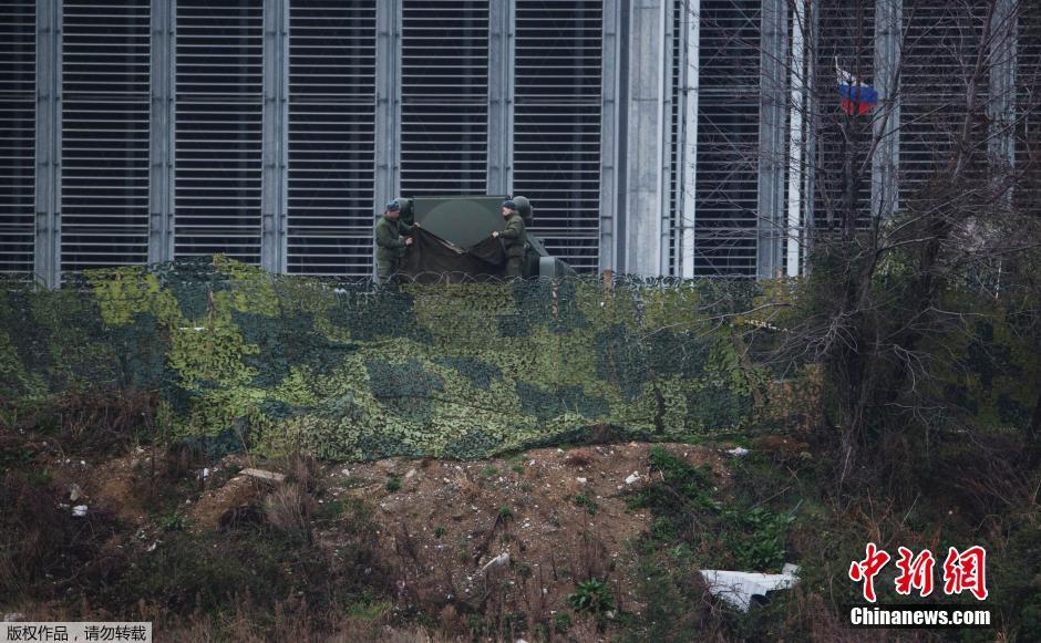 當地時間1月29日，俄羅斯索契，2014年索契冬奧會，俄羅斯軍方在奧林匹克公園周邊部署放空導彈系統。