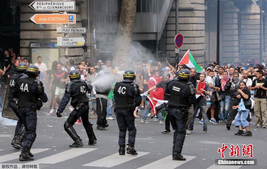 法國多地爆發反以游行