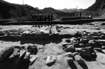 遼代鐵匠們的居住遺址。京華時報記者王海欣攝