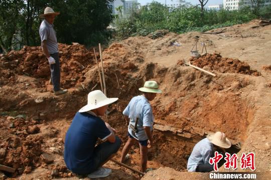 巖橋村廟山地區考古現場?！⊥]文管辦　攝